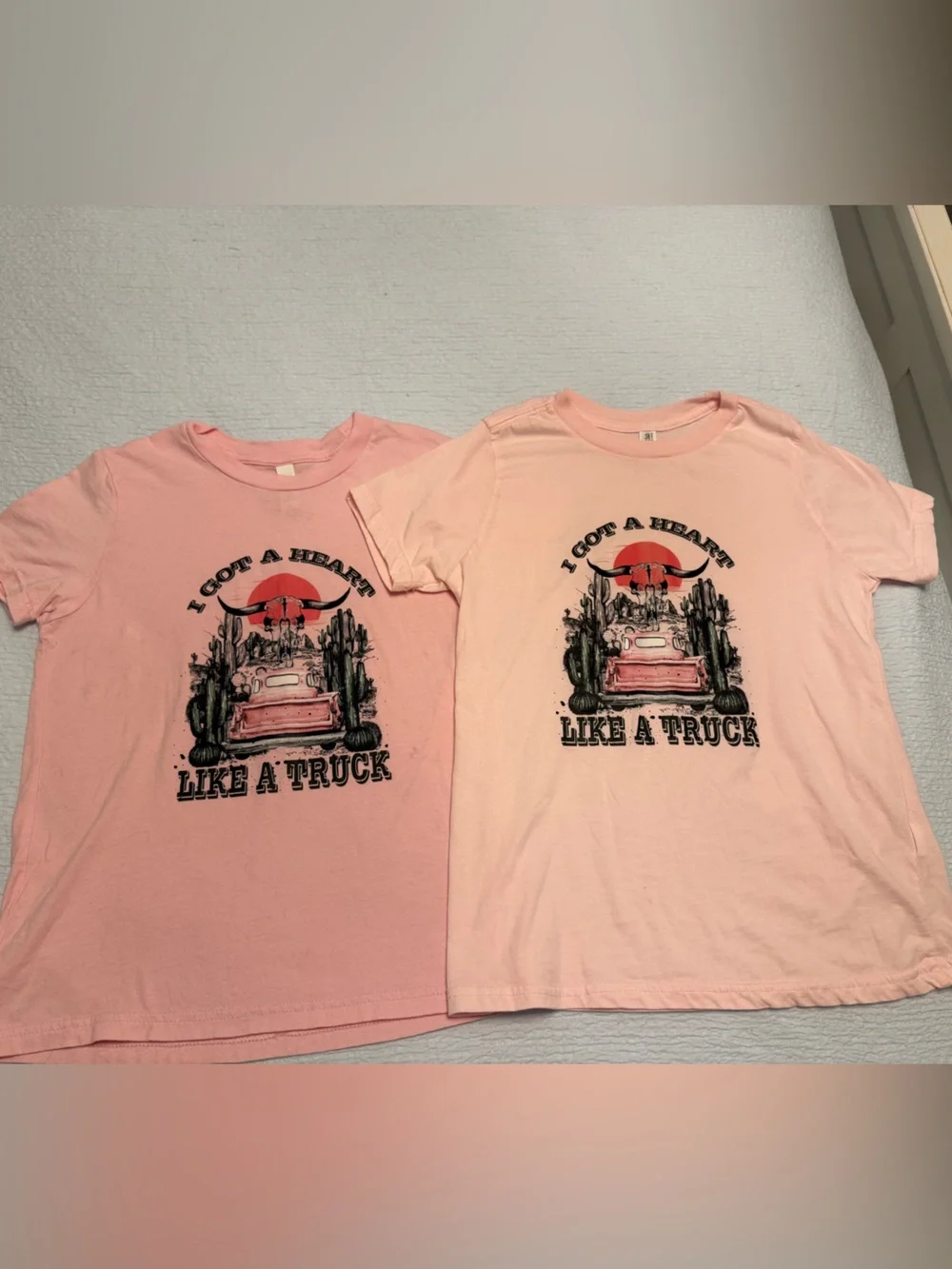 Girls - Lainey Wilson Graphic Truck Tee’s - Pink (2 shades)